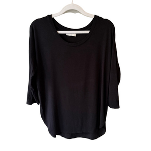 Babaton Black 3/4 Sleeve Boxy Tunic
